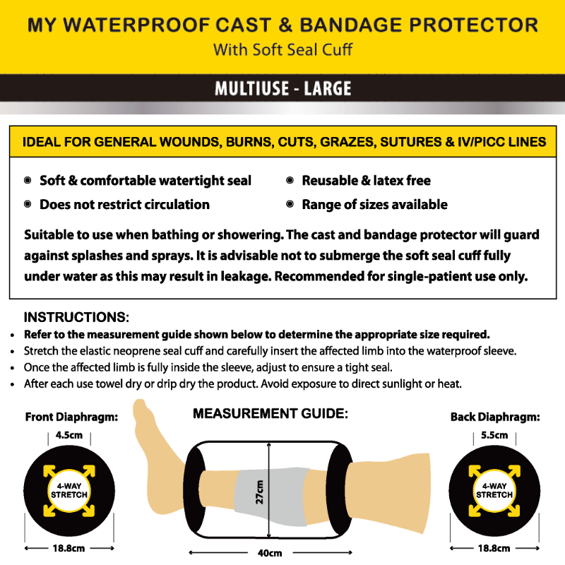 MY Waterproof Cast & Bandage Protector - Multiuse