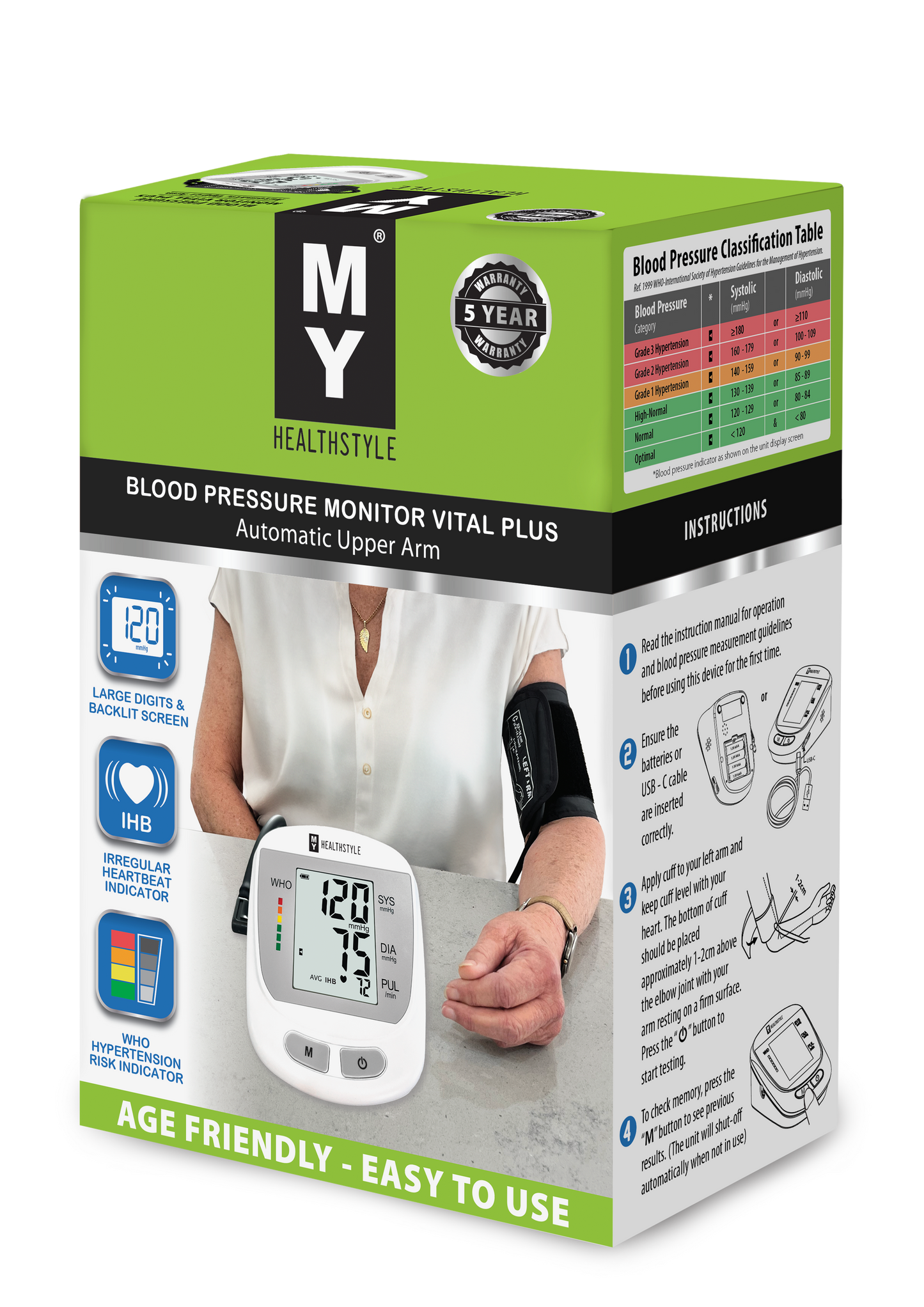 MY Blood Pressure Monitor - VITAL PLUS