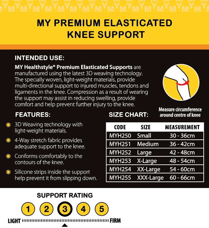 MY Premium Elasticated Knee Support