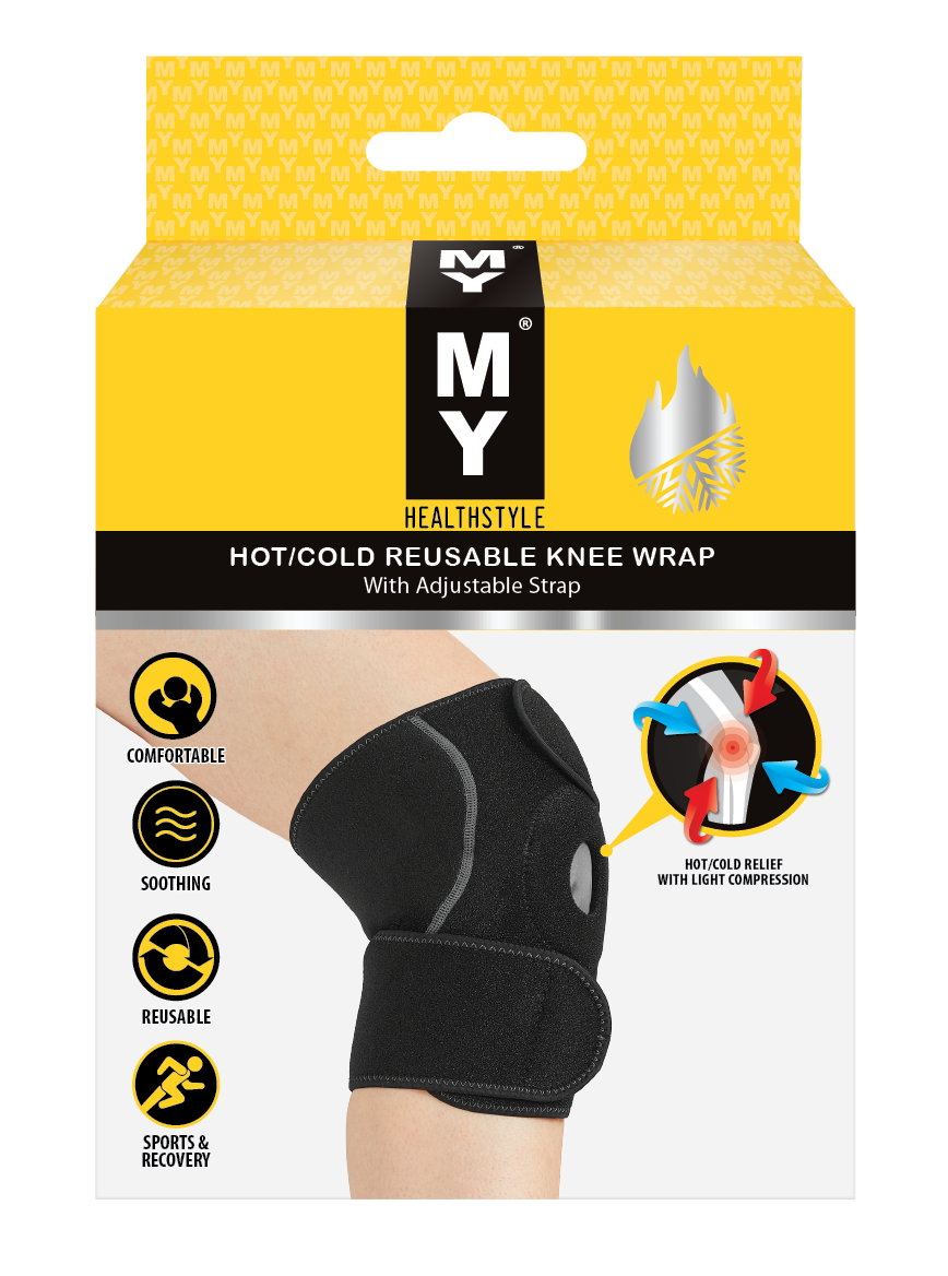 MY Hot/Cold Reusable Knee Wrap with Adjustable Straps