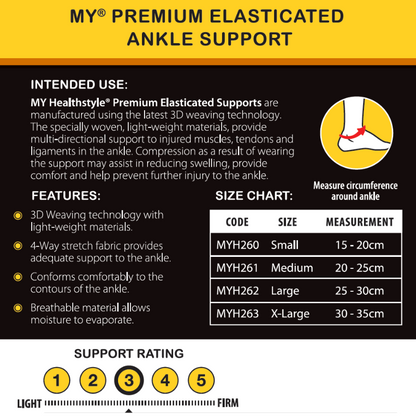 MY Premium Elasticated Ankle Support