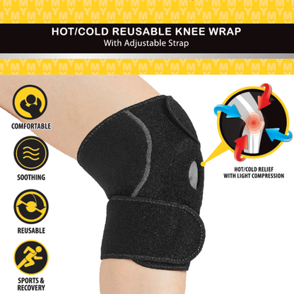 MY Hot/Cold Reusable Knee Wrap with Adjustable Straps