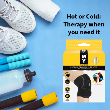 MY Hot/Cold Reusable Knee Wrap with Adjustable Straps
