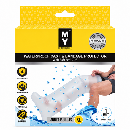 MY Waterproof Cast & Bandage Protector - Adult Full Leg XL