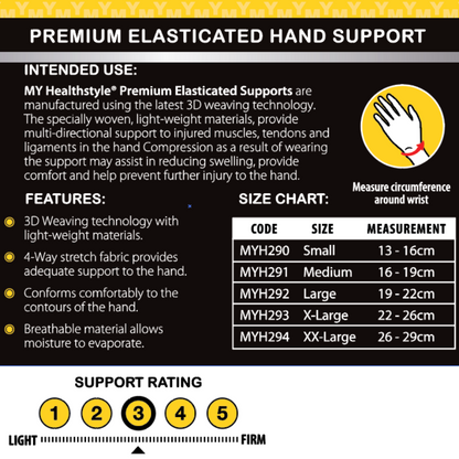 MY Premium Elasticated Hand Support
