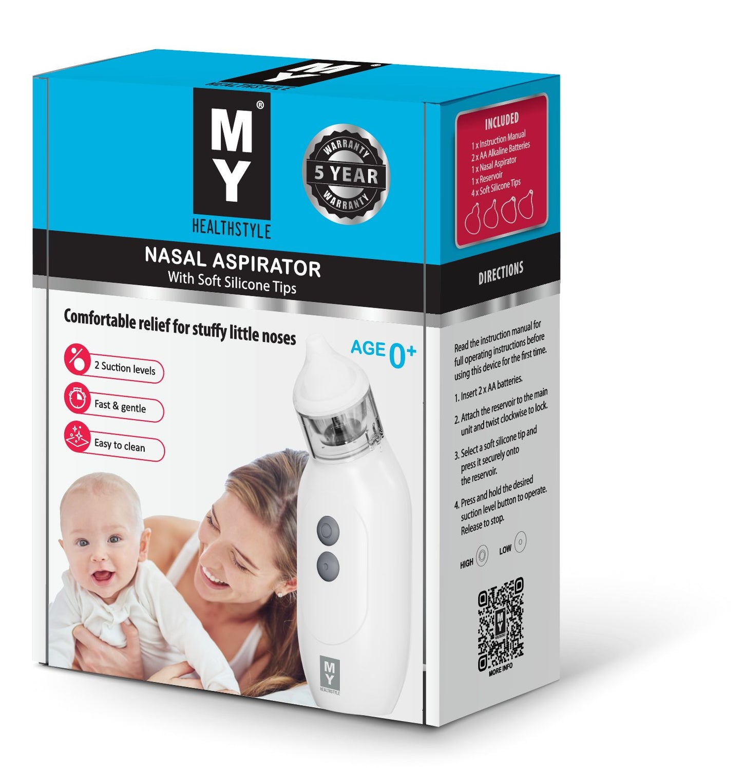 MY Nasal Aspirator with Soft Silicone Tips