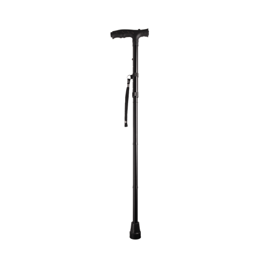 MY Foldable Walking Stick with LED Torch