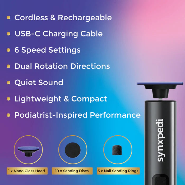 3-in-1 Electric Foot Polisher - Callus, Hard, Cracked Skin Remover & Nail Buffer