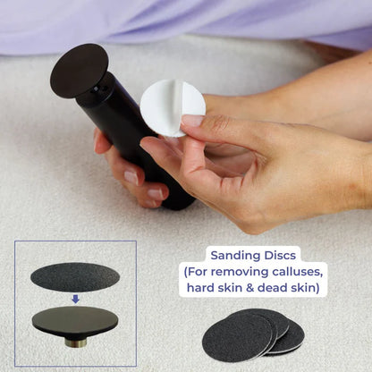 3-in-1 Electric Foot Polisher - Callus, Hard, Cracked Skin Remover & Nail Buffer