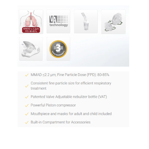 Rossmax Piston Nebuliser with VAT Technology