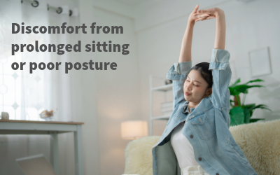 Posture discomfort lifestyle illustration