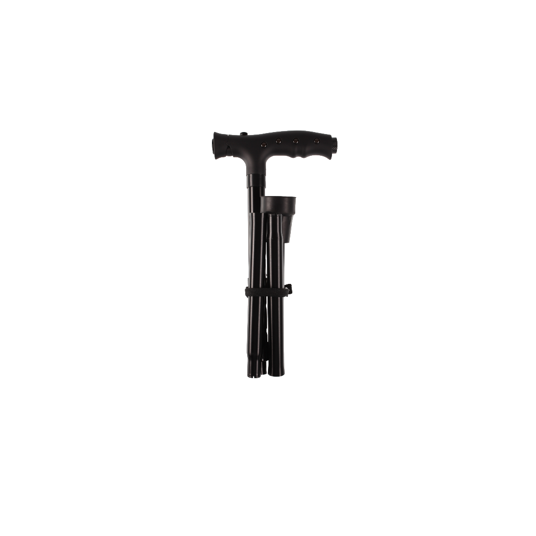 MY Foldable Walking Stick with LED Torch