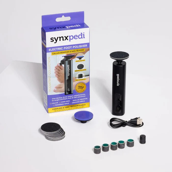 3-in-1 Electric Foot Polisher - Callus, Hard, Cracked Skin Remover & Nail Buffer