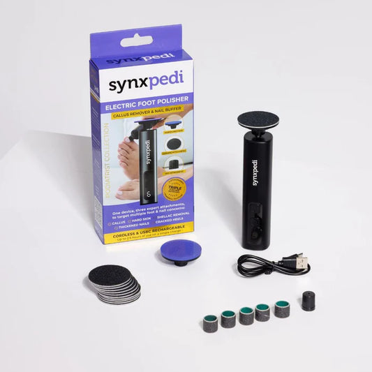 3-in-1 Electric Foot Polisher - Callus, Hard, Cracked Skin Remover & Nail Buffer